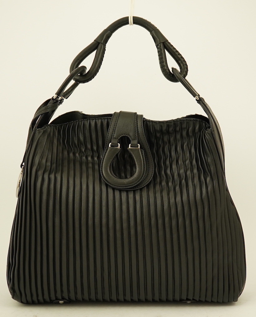 A Giorgio Armani black leather tote